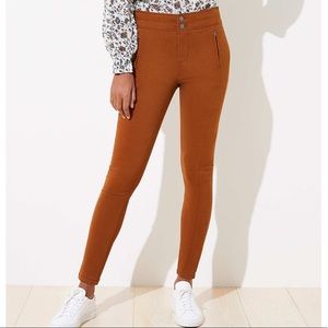 Loft High Waist Skinny Sateen Pants